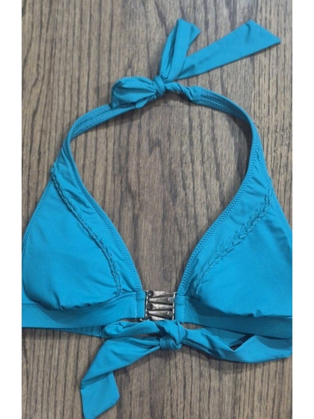Trina Turk Turquoise Women's Halter Bikini Top Size 6  Swimwear Swimsuit